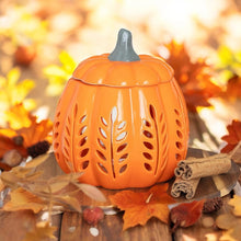 Load image into Gallery viewer, Orange Leaf Cut Out Pumpkin Burner