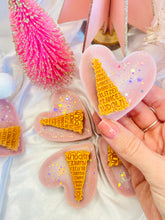 Load image into Gallery viewer, Snowflake Cookie & Winter Cherry Jam 'Heart Slab'