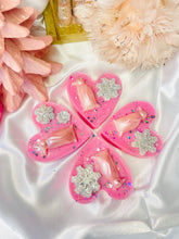 Load image into Gallery viewer, Pink Quartz Snowflake 'Heart Slab'