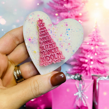 Load image into Gallery viewer, Snowflake Cookie & Frozen Blooms 'Heart Slab'