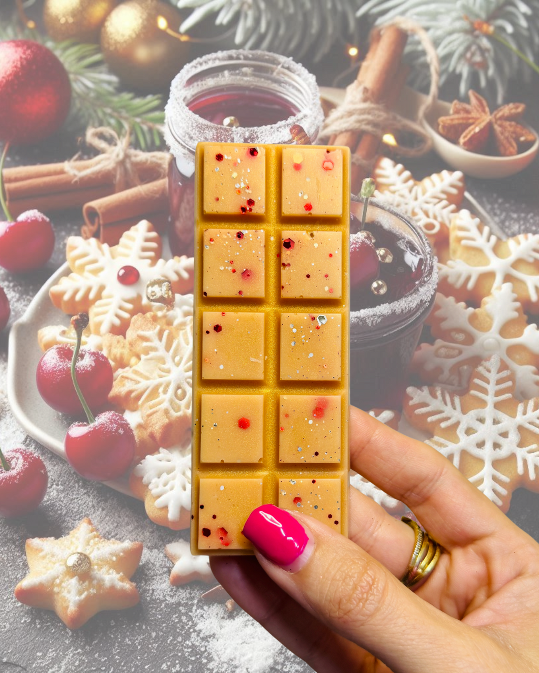 Snowflake Cookie & Winter Cherry Jam Snapbar