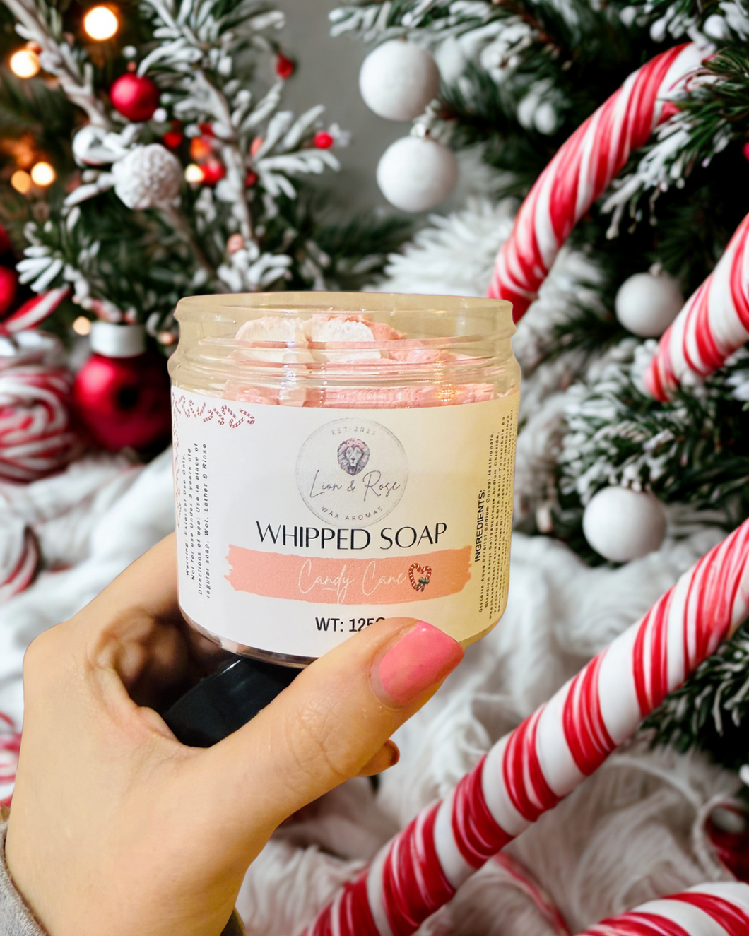 Candy Cane Whipped Soap