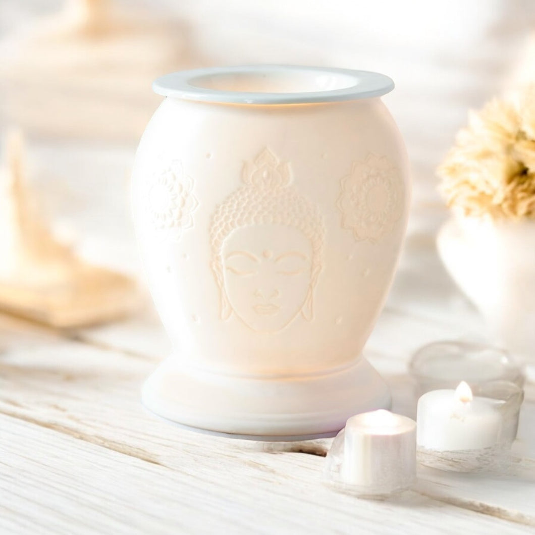 White Ceramic Buddha Electric Burner