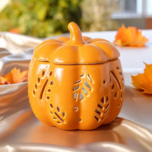 Load image into Gallery viewer, Orange Autumn Leaves Pumpkin Burner
